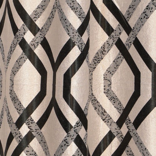 Set Draperie blackout gri/negru 2 buc. 150 x 250 cm, rejansa simpla inclusa