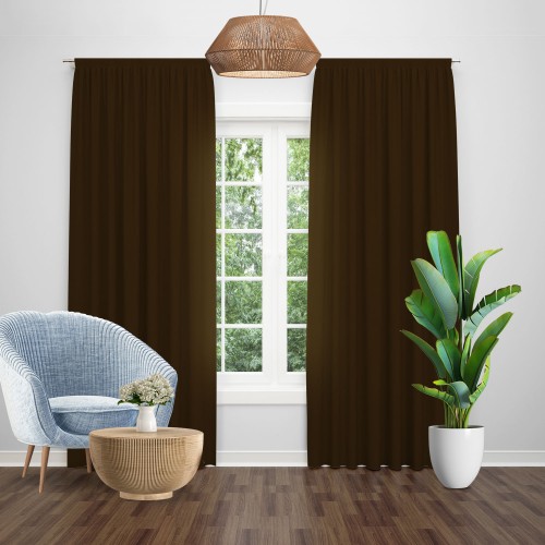 Draperie model soft uni maro