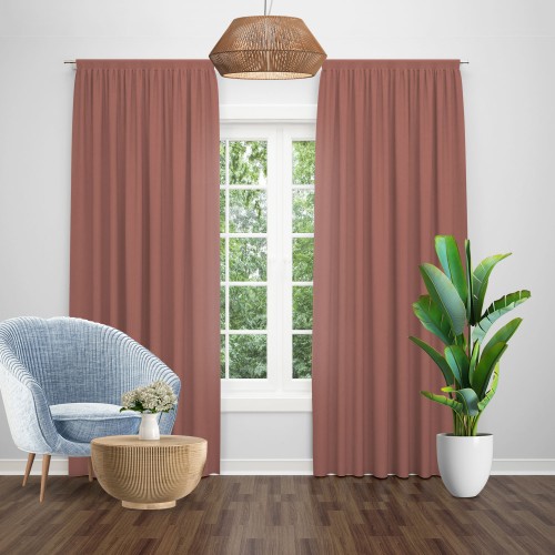 Draperie model soft uni roz inchis