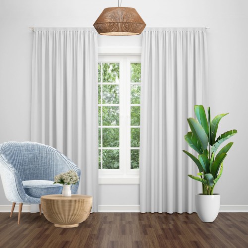 Draperie model soft uni alba