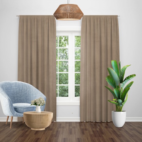 Draperie catifea bej