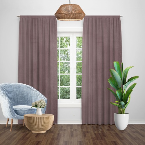 Draperie catifea roz perlat