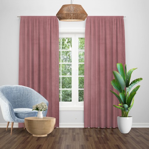 Draperie catifea roz draseu