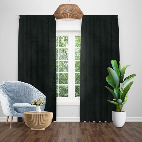 Draperie catifea negru
