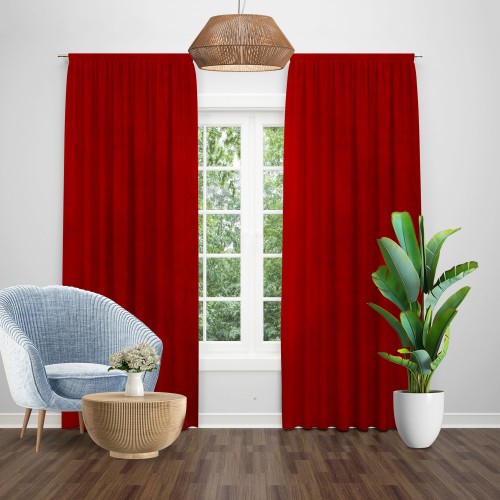 Draperie catifea rosu
