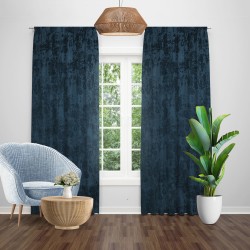 Draperie nisip turcesc texturata albastru marin
