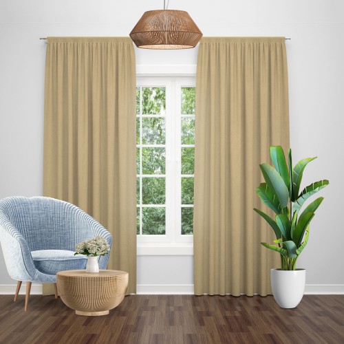 Draperie blackout uni crem, opacitate 75%