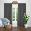 Draperie blackout uni gri antracit, opacitate 100%