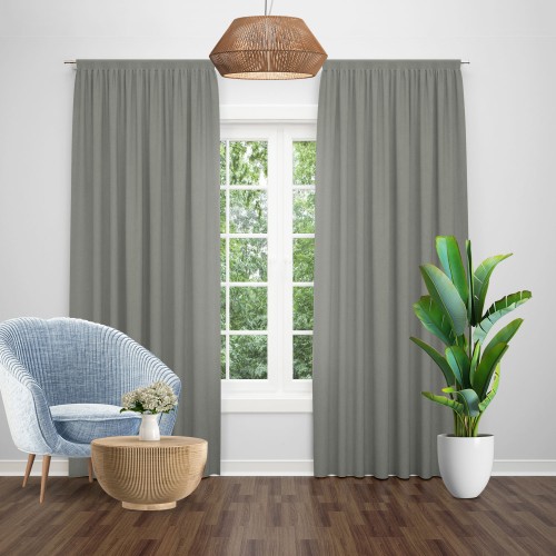 Draperie blackout uni gri deschis, opacitate 85%