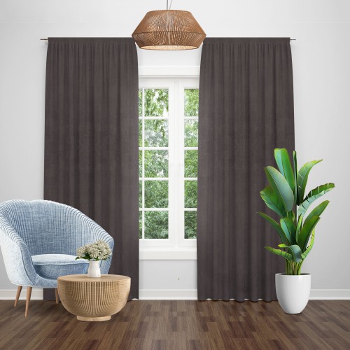 Draperie soft blackout gri antracit