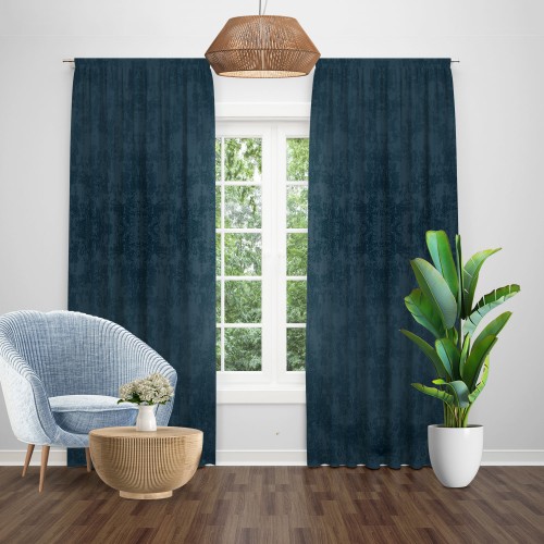 Draperie soft blackout albastru marin