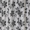 Draperie blackout gri/negru cu model flori