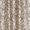Draperie blackout maro auriu cu model flori