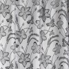 Draperie blackout gri cu model flori