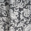 Set Draperie gri/verde inchis cu model flori , 2 buc x 140 x 250 cm, rejansa simpla inclusa
