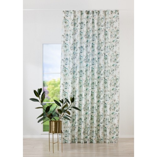 Set Draperie Amore Verde, 2 buc x 150 x 250 cm, rejansa simpla inclusa