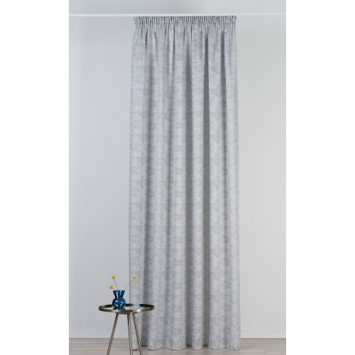 Set Draperie Atticus Argintiu, 2 buc x 150 x 250 cm, rejansa simpla inclusa