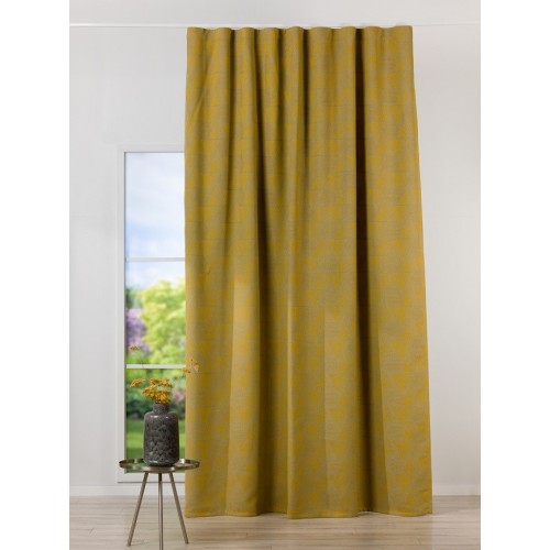 Set Draperie Ragusa Mustar, 2 buc x 150 x 250 cm, rejansa simpla inclusa