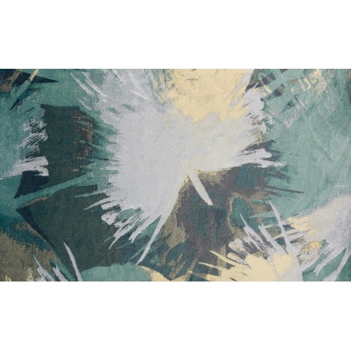 Set Draperie Amazonia Verde, 2 buc x 150 x 250 cm, rejansa simpla inclusa