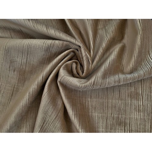 Draperie premium catifea cu striatii, Bej