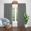 Set Draperie model soft uni gri 2 buc x 150 x 250 cm, rejansa simpla inclusa