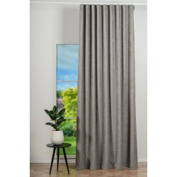 Set Draperie Barrio gri 2 buc x 150 x 250 cm, rejansa simpla inclusa