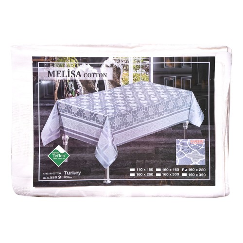 Fata de masa Melisa, teflonata si impermeabila,  160 x 220, Gri sau Crem