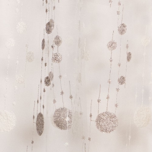 Perdea tulle cu buline alb/roz pudrat 400 x 250 cm